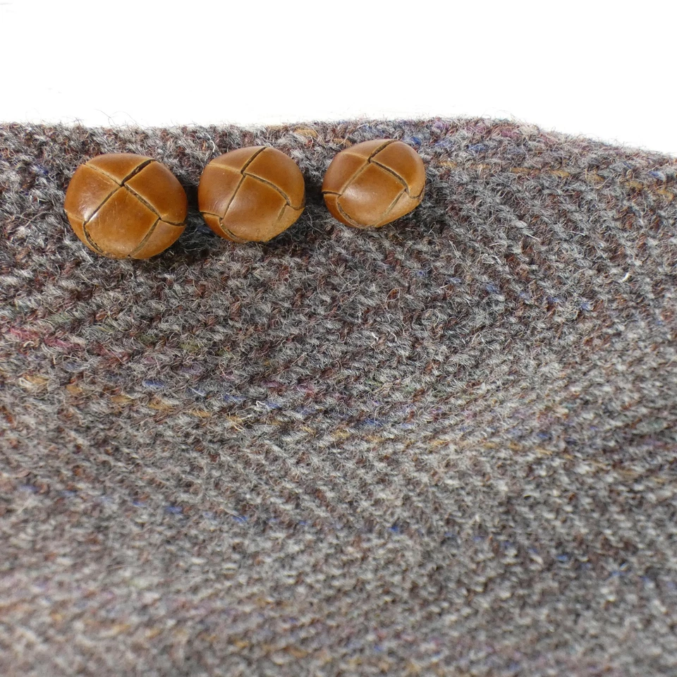 Blazer Harris Tweed De Colección Para Hombres 40R A Medida Marrón/Gris Lana Espiga EE. UU. Foto 2 de 4