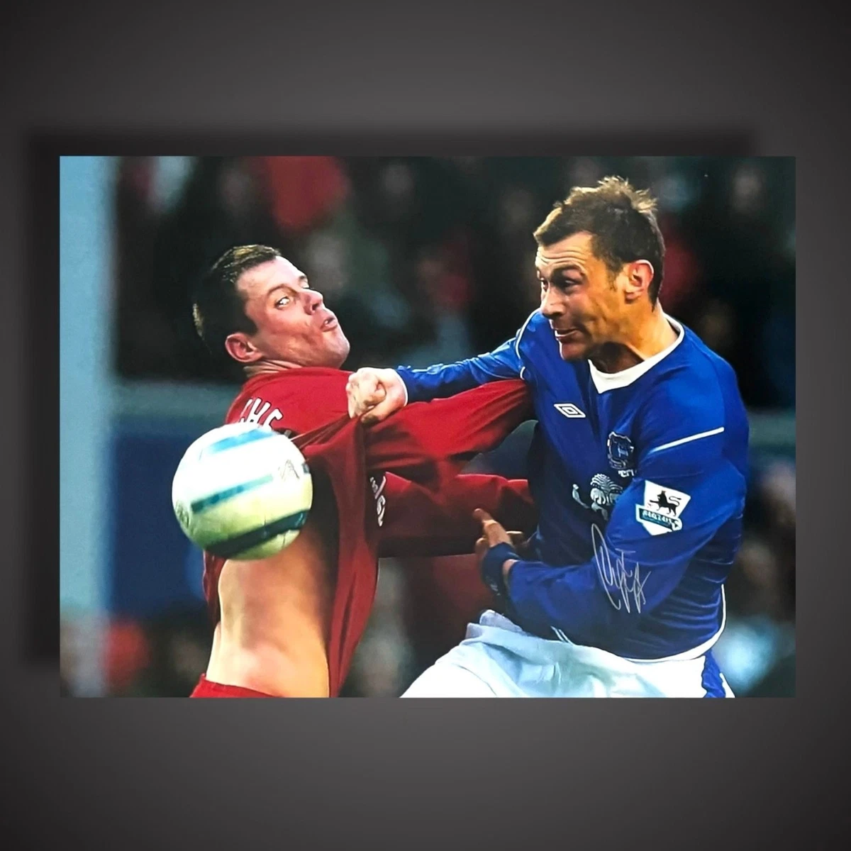 Maillot de football Duncan Ferguson signé à la main Everton 99