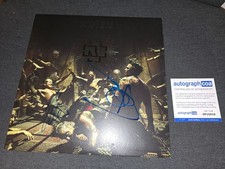 RAMMSTEIN signed Autogramm In Person  Vinyl LP ACOA ADIEU LINDEMANN SCHNEIDER