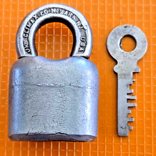 Vintage JHW Climax Padlock Lock Newark NJ USA...