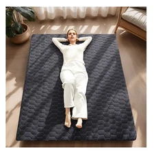 Japanese Futon Mattress Full Size – Thick Floor Sleeping Pad, Foldable Tatami...