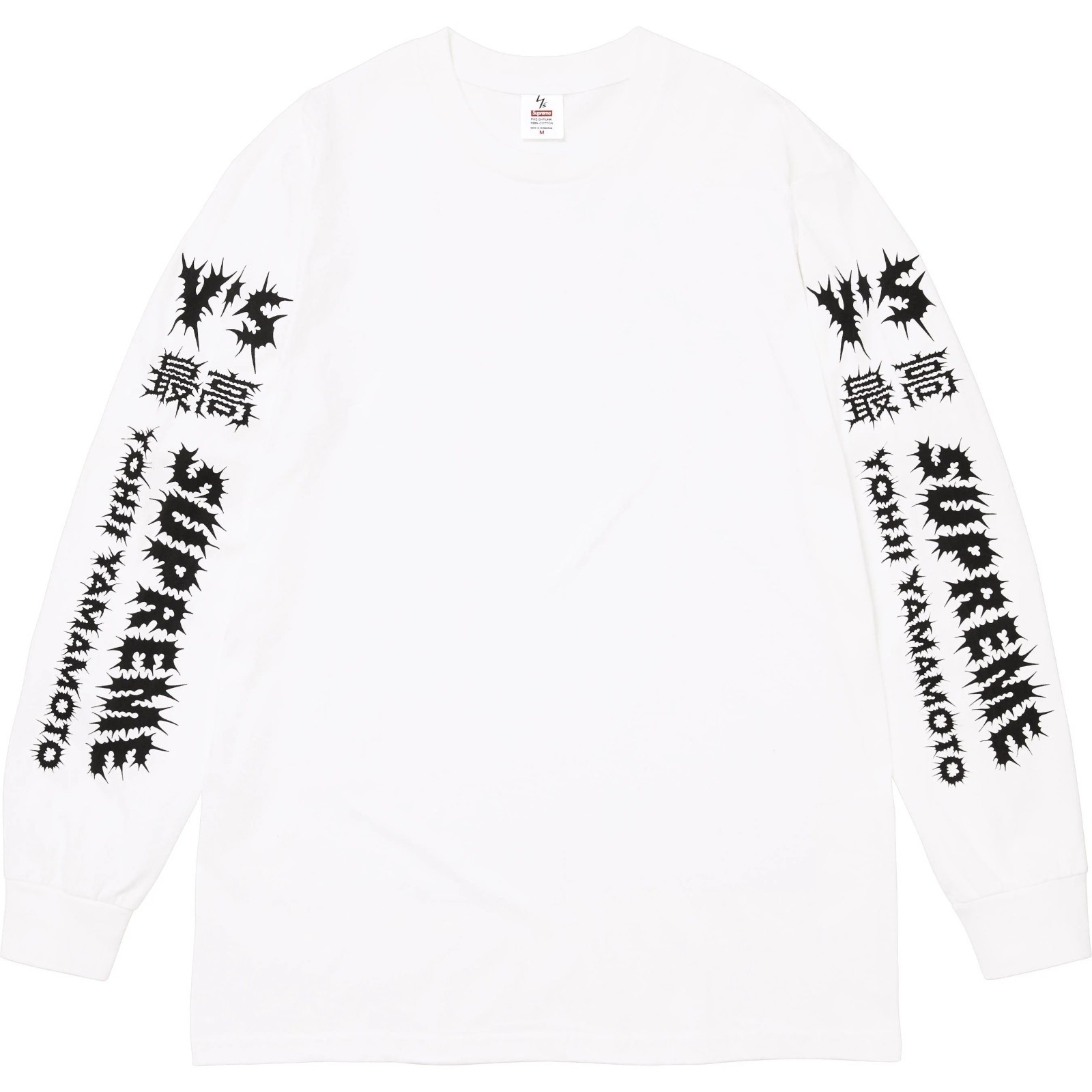 Supreme x Y's by Yohji Yamamoto L/S Tee Black White 2colors FW25
