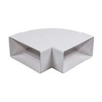 Abluftkanal Flach 55X110Mm Winkel 90° Kanalbogen Eckig Horizontal Flachkanal Pvc