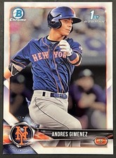 2018 Bowman Chrome 1st Bowman Andres Gimenez #BCP72 RC Rookie