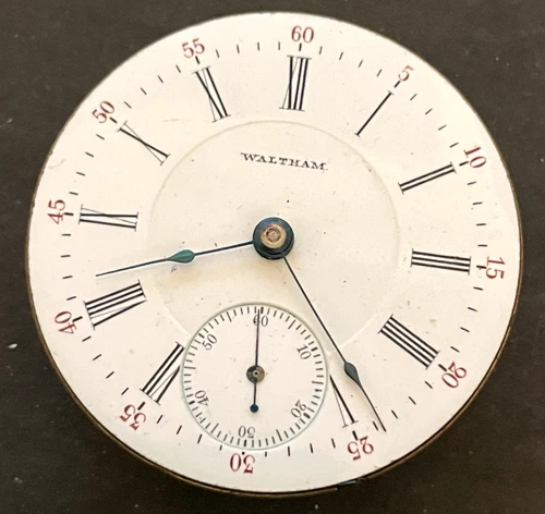 Antique 1900 Waltham PS Bartlett 1883 Pocket Watch Movement Parts/Repair 18s 17j