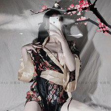 Japanese Kimono Sexy Lingerie Cosplay Outfit for Women Traditional Style Robe Yu