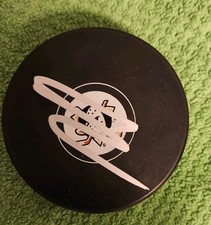 Leo Carlsson Anaheim Ducks Signed Autographed Logo Puck