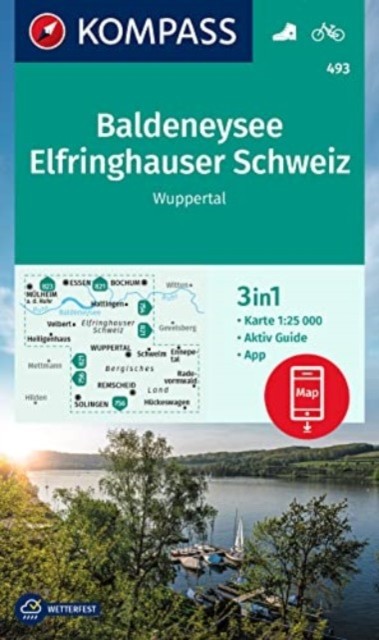 Baldeneysee, Elfringhauser Schweiz, Wuppertal (Sheet map, folded)