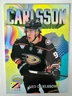 2023 SkyBox Metal Universe Hockey Z-Force Super Rave Leo Carlsson Rookie /50