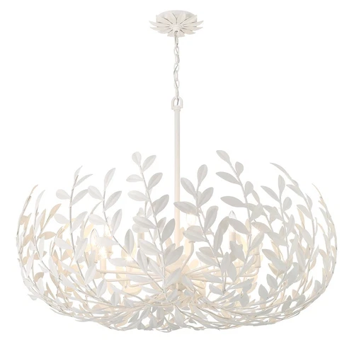 Crystorama Broche 12 Light Chandelier, Matte White - 569-MT - Picture 1 of 1