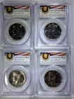 2014  KENNEDY PCGS  50TH ANNIVERSARY 4 COINS First Day Issue DC, Philly, Chicago — photo 1