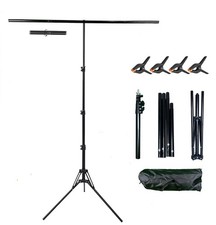 5x6.5ft Portable Backdrop Kit with Stand - Includes Carry Bag Clamps, Folda...