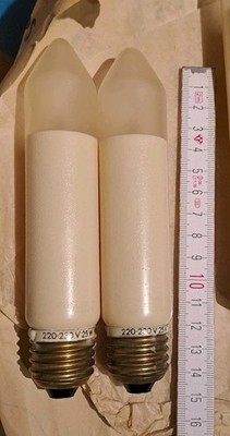 Schaftkerze Röhrenlampe Kerze E27 25Watt Philips NOS sakrale Colorentina
