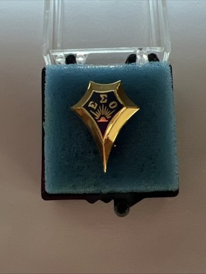 Vintage Epsilon Sigma Omicron ESO GFWC Reading Club Lapel Pin Book Sorority