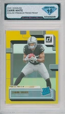 2022 Donruss ZAMIR WHITE #334 Rc Premium Press Proof Gold💎DSG 10 Gem Mint