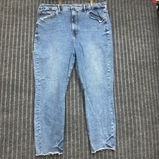 Good American Skinny Jeans 22 Blue Excellent Raw Hem Light Wash 2333