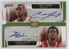 2008-09 Upper Deck MVP Signatures Required Carl Landry Aaron Brooks Auto 05fy