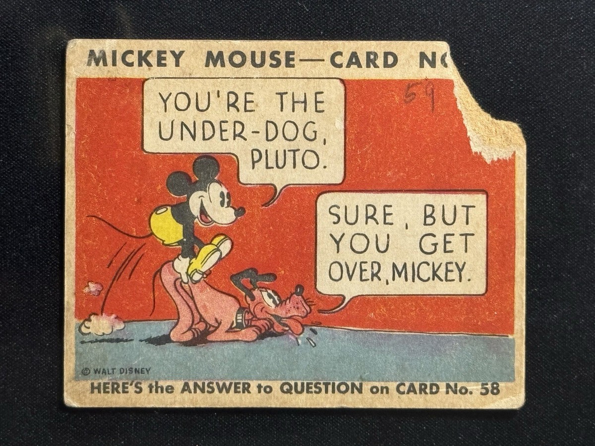 1935 Mickey Mouse Gum Card R89 - Early Disney #59 | eBay