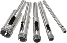 Diamond Drill Bits,  5Pcs Diamond Hole Saw Glass Hole Saw Tile Hole Saw Hollow C