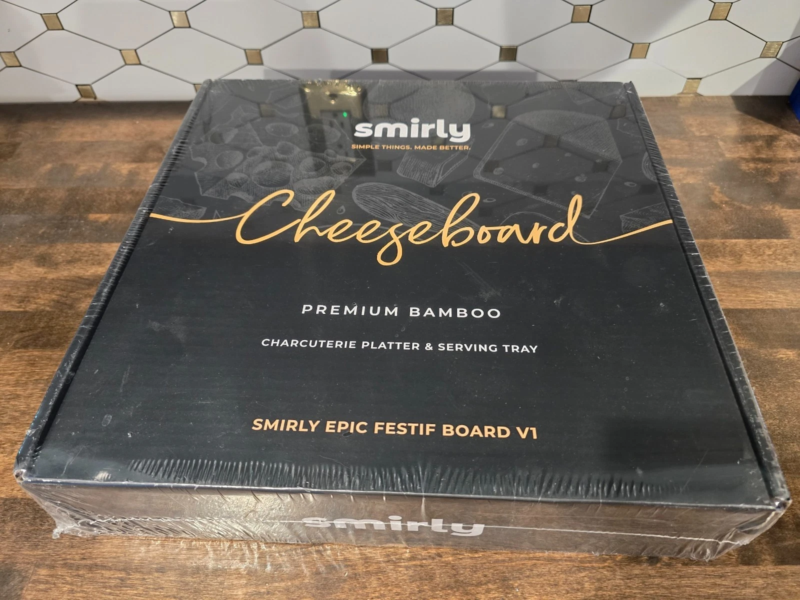 Smirly Charcuterie Boards Set Bamboo Cheese Board & Knife Set X001TQ3A1L New
Opens in a new window o