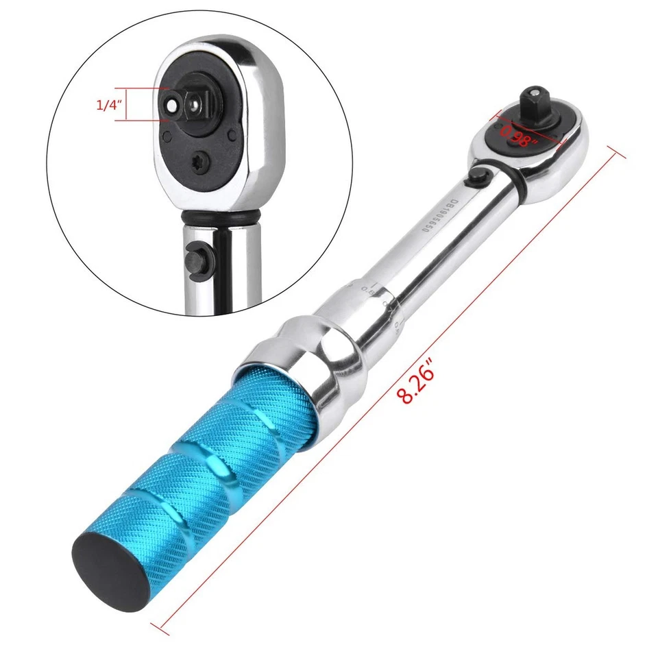 Juego de llaves dinamométricas para bicicleta COTOUXKER, llave dinamométrica de accionamiento de 1/4 de pulgada de 2 a 14 Nm Bic... Foto 4 de 4