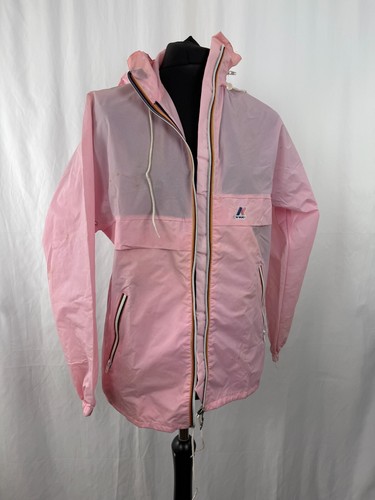Womens Vintage K-Way Pink Windbreaker Jacket Size 6 Made in France Retro - Picture 8 of 22