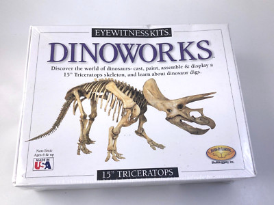Eyewitness Kits Dinoworks Cast Kit 15'' Triceratops Skeleton New & Sealed 