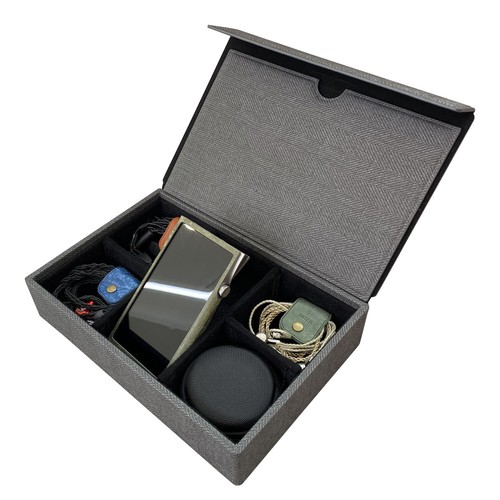 MITER Carry Case for AudioPlayer Multi Earphone Handmade Cover Storage box Black - Picture 1 of 9