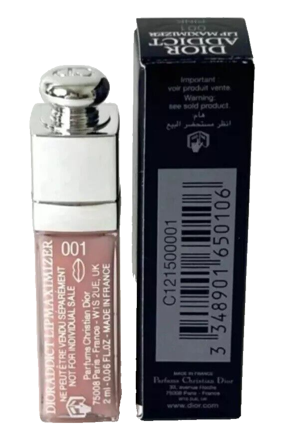 Dior Addict Lip Maximizer 001 Pink 2ml/0.06fl oz Sample Mini Dior Addict Lip Maximizer 001 Pink 2ml/0.06fl oz Sample Mini