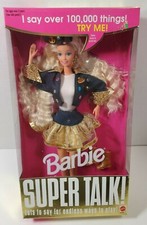 NEW 1994 Vintage Barbie "Super Talk" Talking Doll Mattel 12290 NOT TESTED