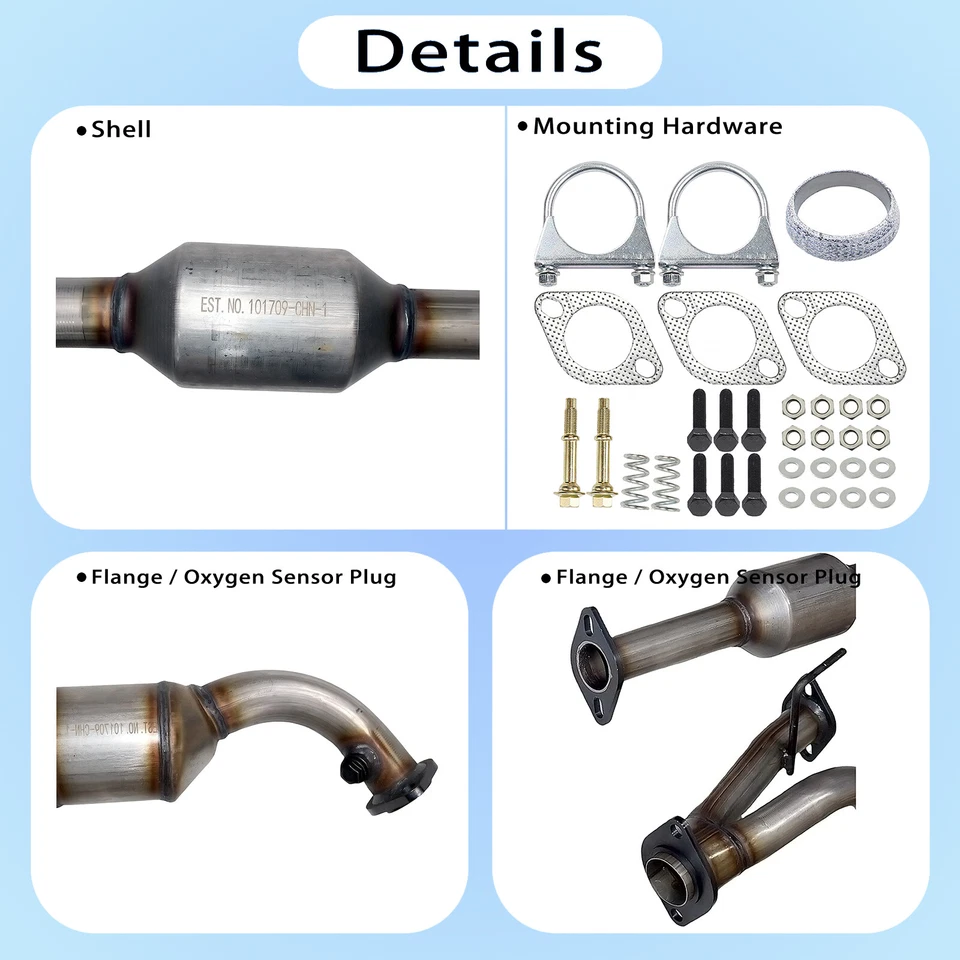 Exhaust Catalytic Converters for 2005-2015 Toyota Tacoma 4.0L EPA Direct Fit Foto 2 de 4