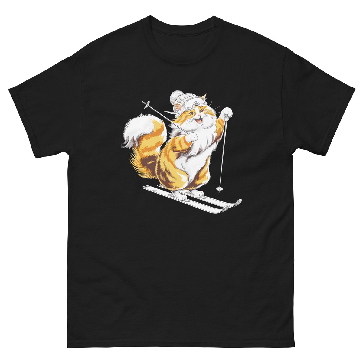 Persian Cat Skiing Fun Ski Skier Shirt T-Shirt | eBay