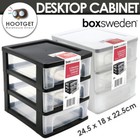 BoxSweden 3 Tier Drawer Desktop Cabinet Storage Organiser Box Office Stationery