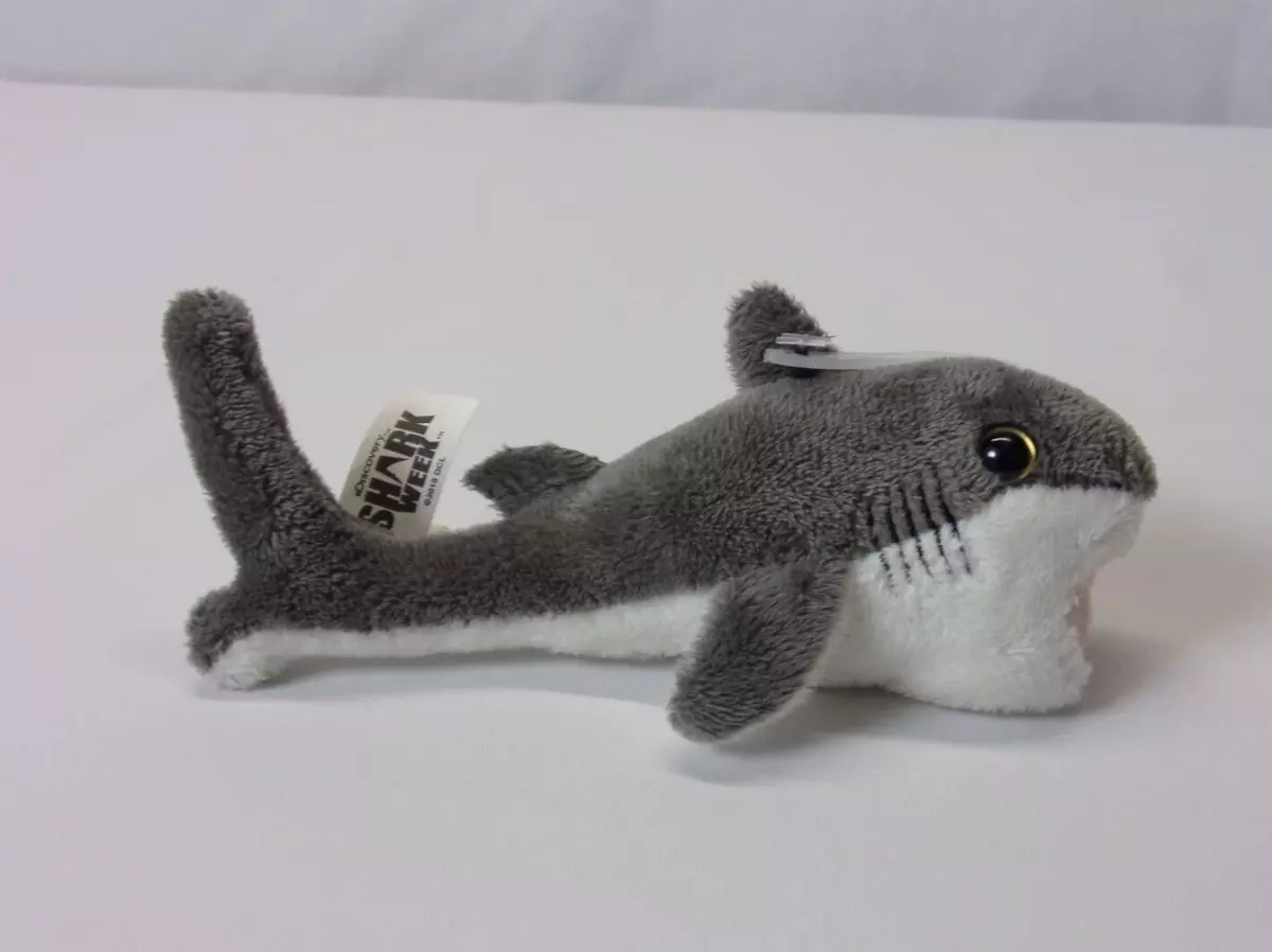 Discovery Shark Week Great White Shark 6 Inch Plush With Sound