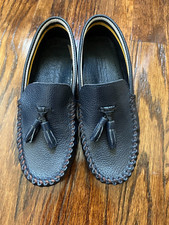 Junior Kid's Blue Leather Loafer slip-on Shoes for boys and girls Turkey 31