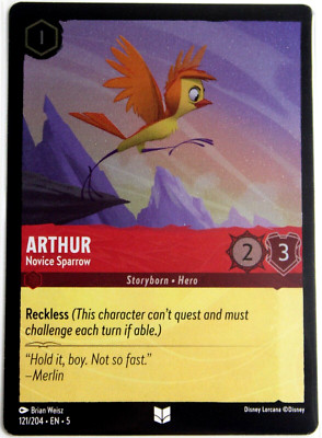 Arthur - Novice Sparrow 121/204 UC Foil NEW Shimmering Skies