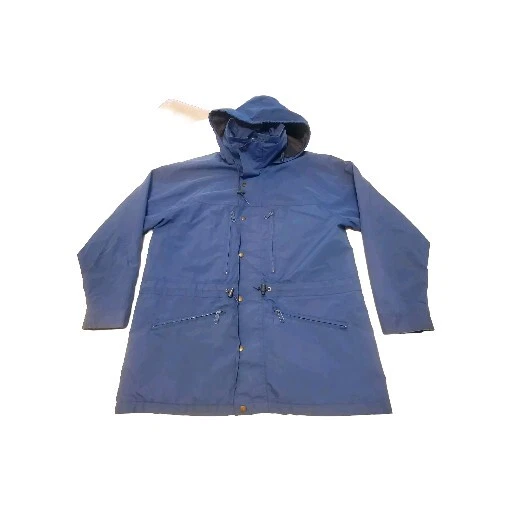 Helly Hansen Packable Rain Sz L Hooded Vented Full Zip Blue Anorak Jacket Mens