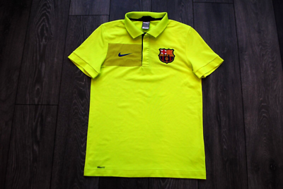 BARCELONA FC 2009/10 NIKE POLO FOOTBALL SHIRT VINTAGE SOCCER