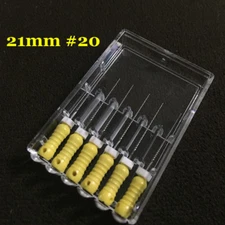 5 Packs Dental K-Files 21mm #20 Stainless Steel Endo Root Canal Hand Files