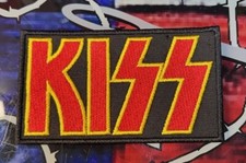 EMBROIDERED KISS RED  GOLD PATCH Please Read Ad 