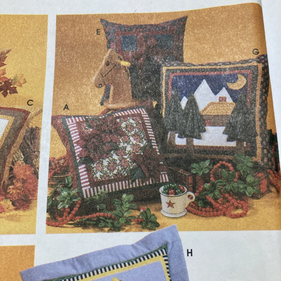 Simplicity 7236 Home Dec PILLOWS Fall Pumpkin Spring Gift Cabin Pattern UNCUT - Image 4 of 4