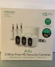 Arlo VMS3330W Security System with 3 HD Cameras - White