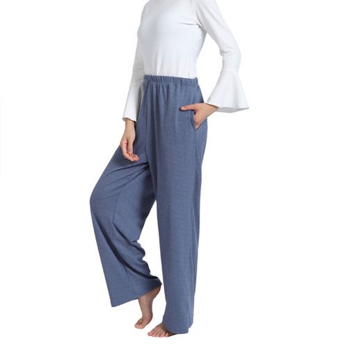 Pantaloni casual donna Taichi pigiama gamba larga pantaloni taglie forti solido caldo - Foto 14 di 18