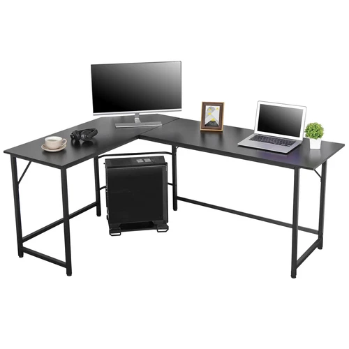  66" L-Shaped Desk Computer Gaming Desk Laptop Table Corner Workstation Office - Picture 16 of 19