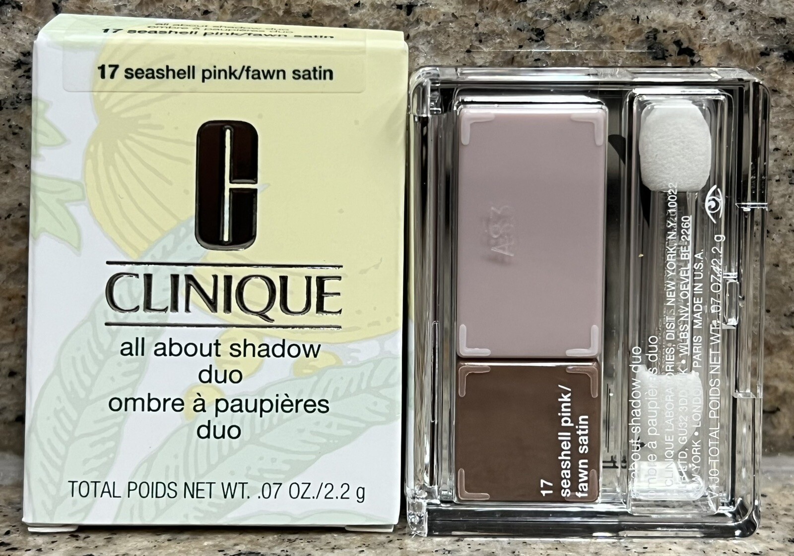 Clinique Pair Of Shades Eyeshadow Duo Seashell Pink/Fawn Satin Full