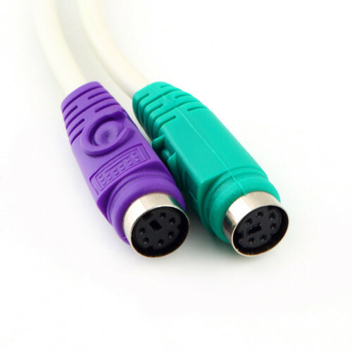 USB Stecker auf Dual PS/2 PS2 Buchse Kabel Maus Tastatur Adapter Konverter - Bild 4 von 6