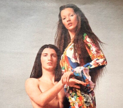 1993 Gianni Versace Kate Moss Original MAGAZINE AD | eBay