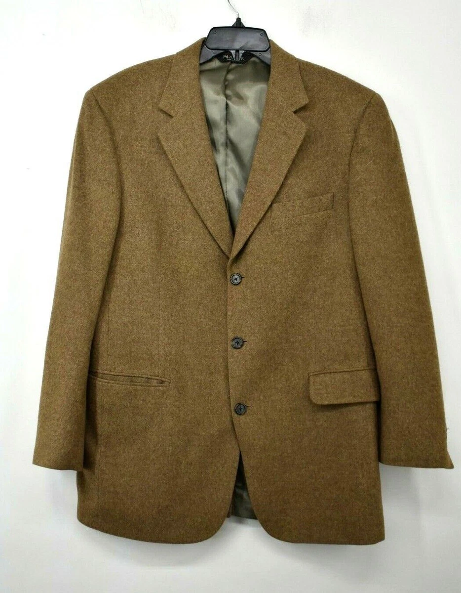 Jos A Bank Mens Mod Mitchell 100 Camel Hair Brown Blazer Suit