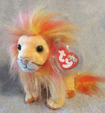 Ty Beanie Baby Bushy the Lion DOB January 27, 2000 MWMT Free Shipping