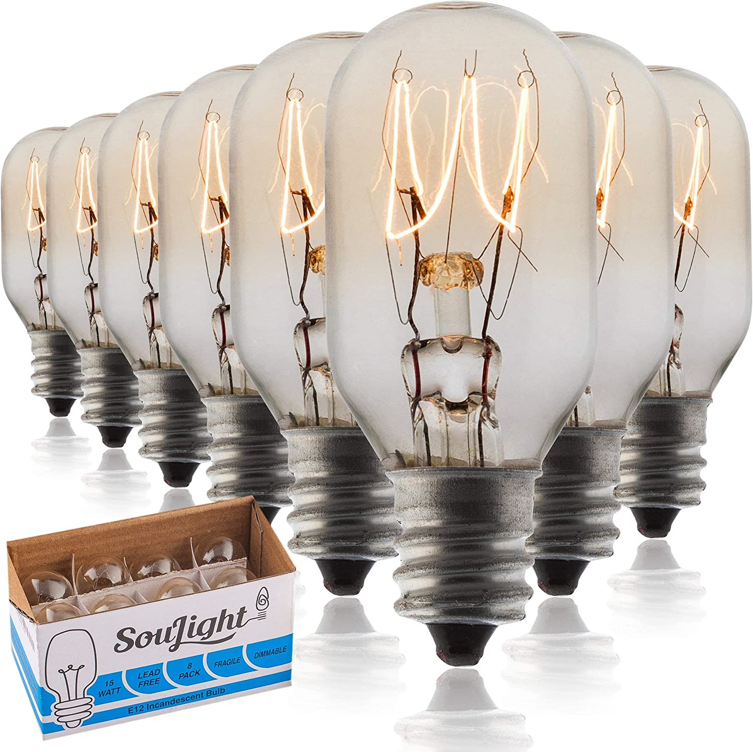 Salt Rock Lamp Bulb 6 Pack + 2 Free 15 Watt Replacement Bulbs for Himalayan Sal